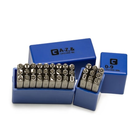 Capri Tools Professional 1/8 in Letter and Number Stamp Set, 36 pcs CP23100-18LN